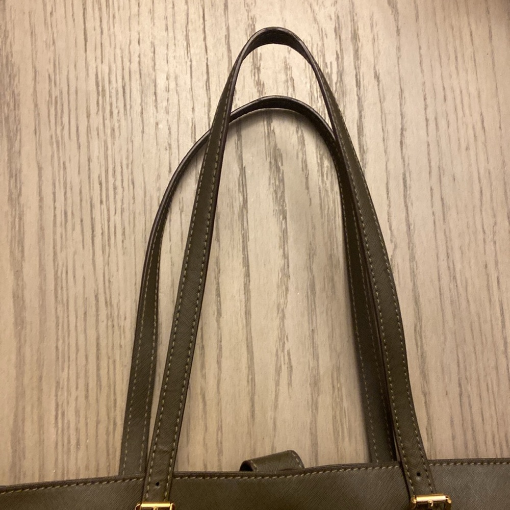 Michael Kors Jet Set Bag Olive Green Signature Tote Saffiano Leather - Picture 6 of 13